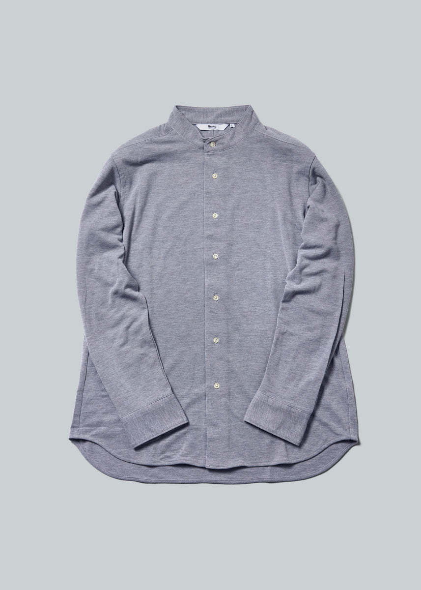 BRING DRYCOTTONY STAND COLLAR SHIRT 山シャツ - 登山用品