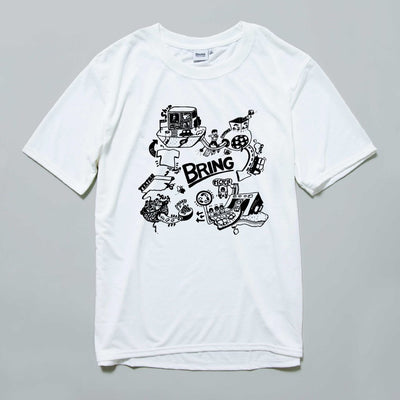 BRINGが提唱する「服から服をつくる」を表現したプリントTシャツ。４月22日「Earth Day」に合わせて受注生産限定発売