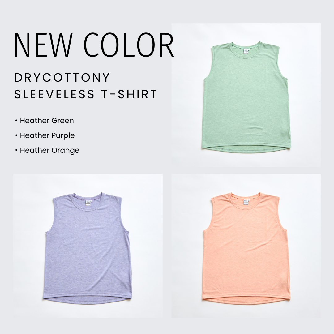 DRYCOTTONY スリーブレスTシャツ 新色発売