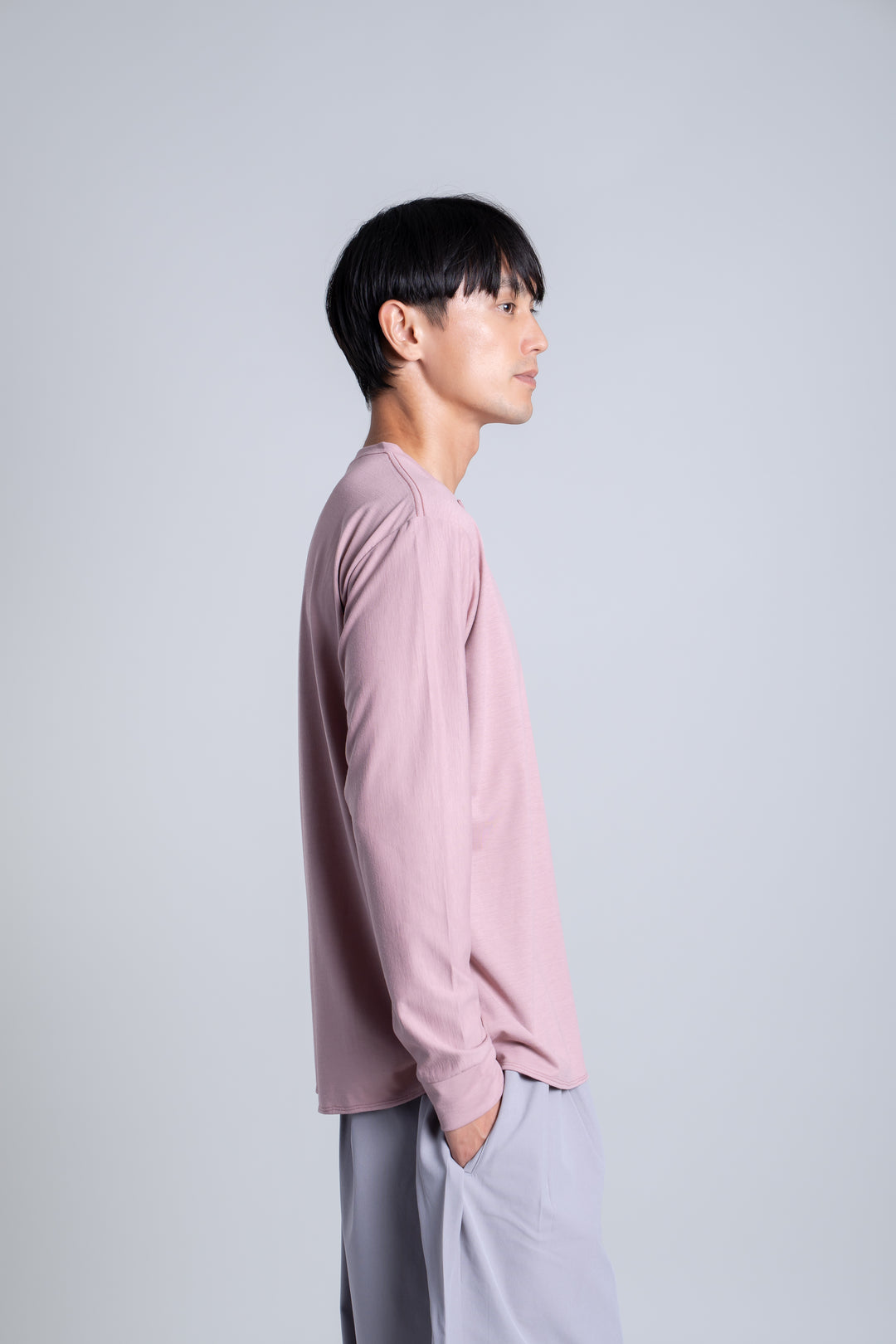 WUNDERWEAR DC ヘンリーネックロングスリーブTシャツ