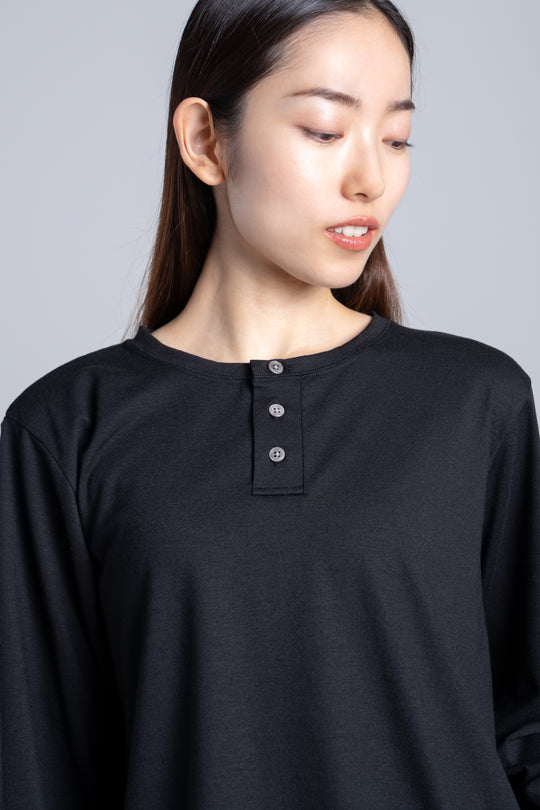 WUNDERWEAR DC ヘンリーネックロングスリーブTシャツ