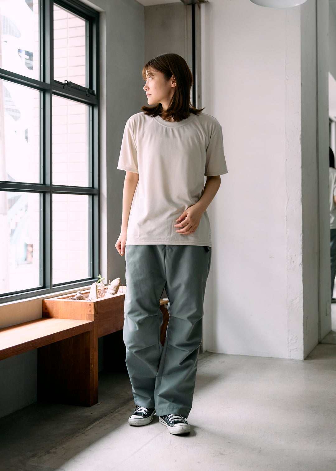 Beige / model:160cm 着用サイズ:S