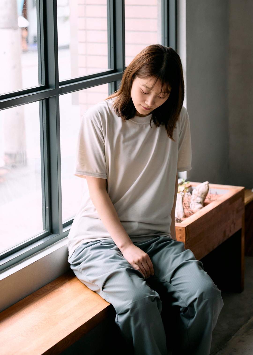 Beige / model:160cm 着用サイズ:S