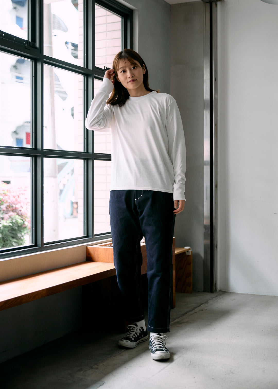 model:160cm 着用サイズ:XS