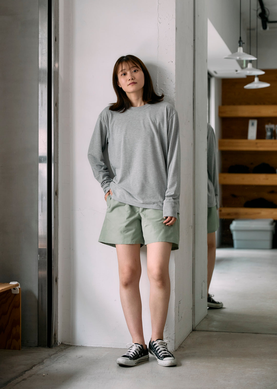 ライトグリーン  / モデル:160cm 着用サイズ:XS