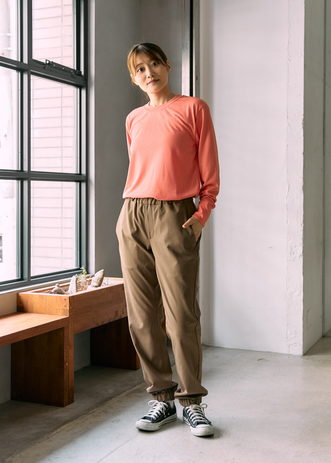 Brown / model:160cm 着用サイズ:S(Long)