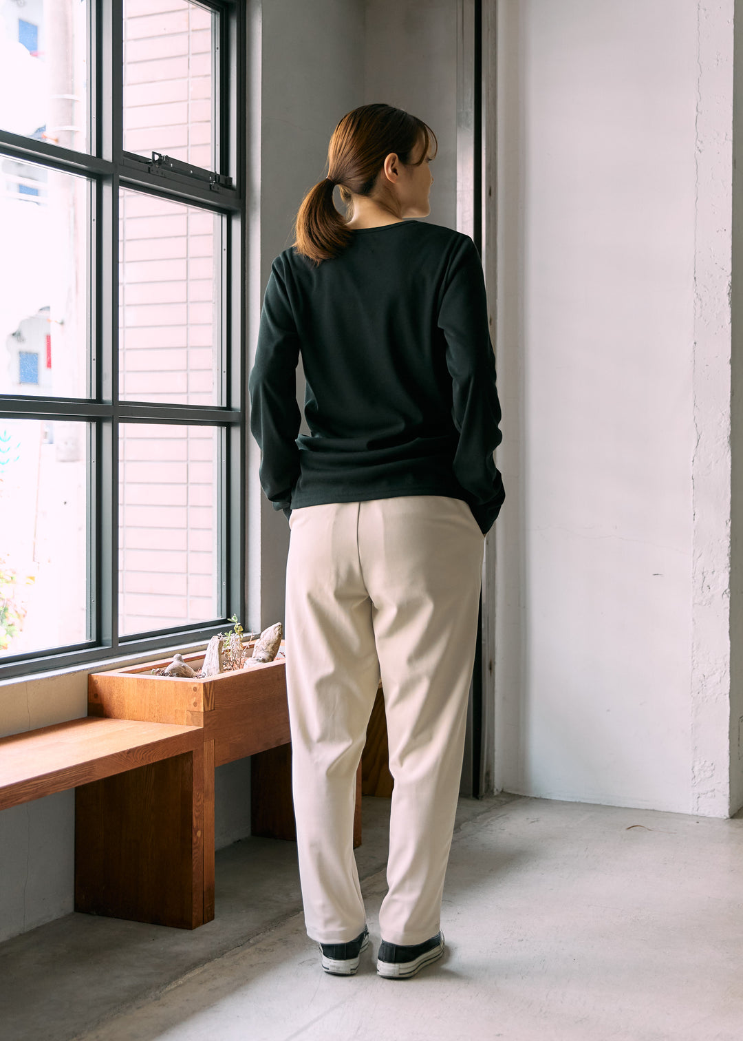 BRING ドライコットン 2タック ワイドストレートパンツ ベージュ 新品 DRYCOTTONY 2タックワイドストレートパンツ | BRING（ブリング