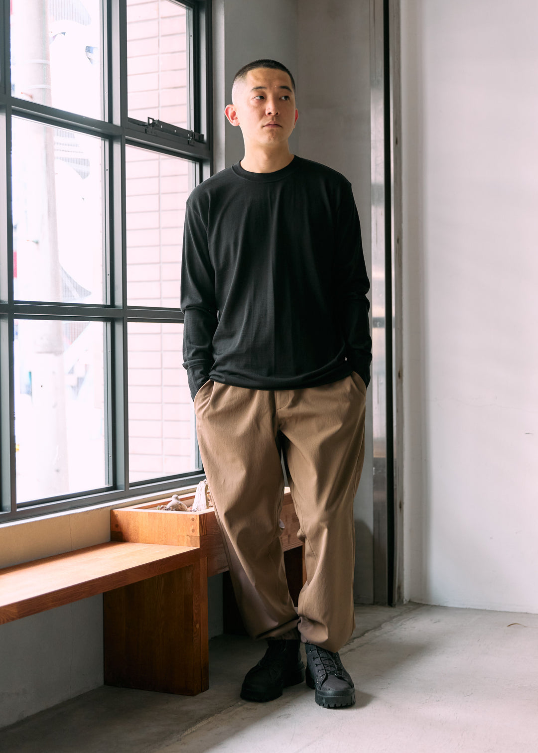 Brown / model:173cm 着用サイズ:L(Long)