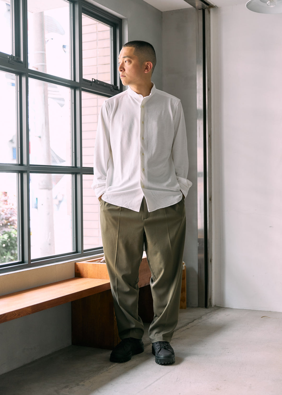 カーキ / モデル:173cm 着用サイズ:M