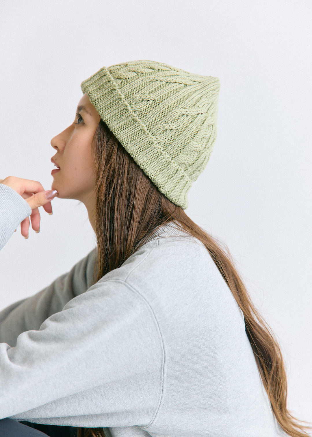 クルチアーニ カシミア100% ニット帽 ニットキャップ