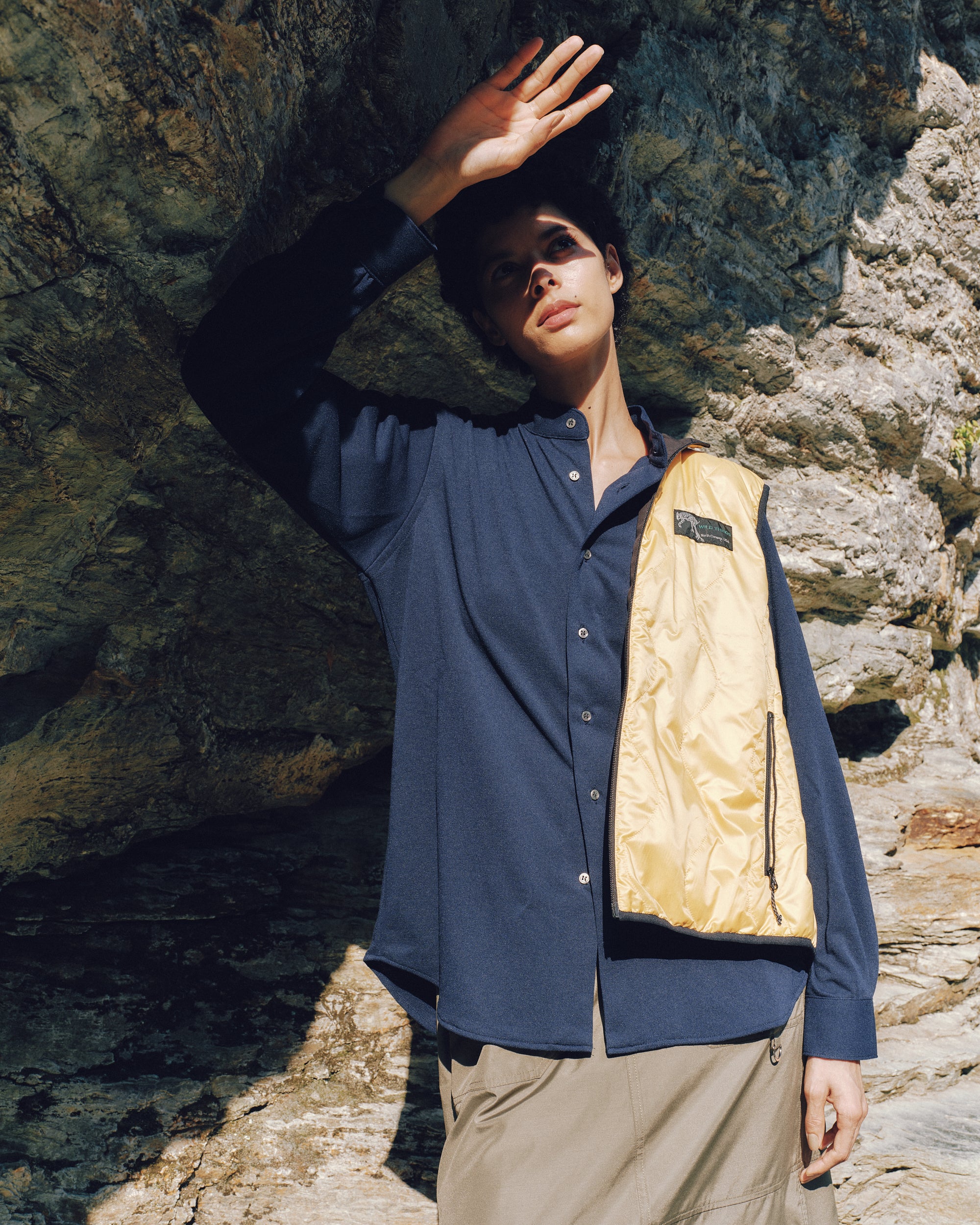 DRYCOTTONY STAND COLLAR SHIRT （ドライコットニースタンドカラー