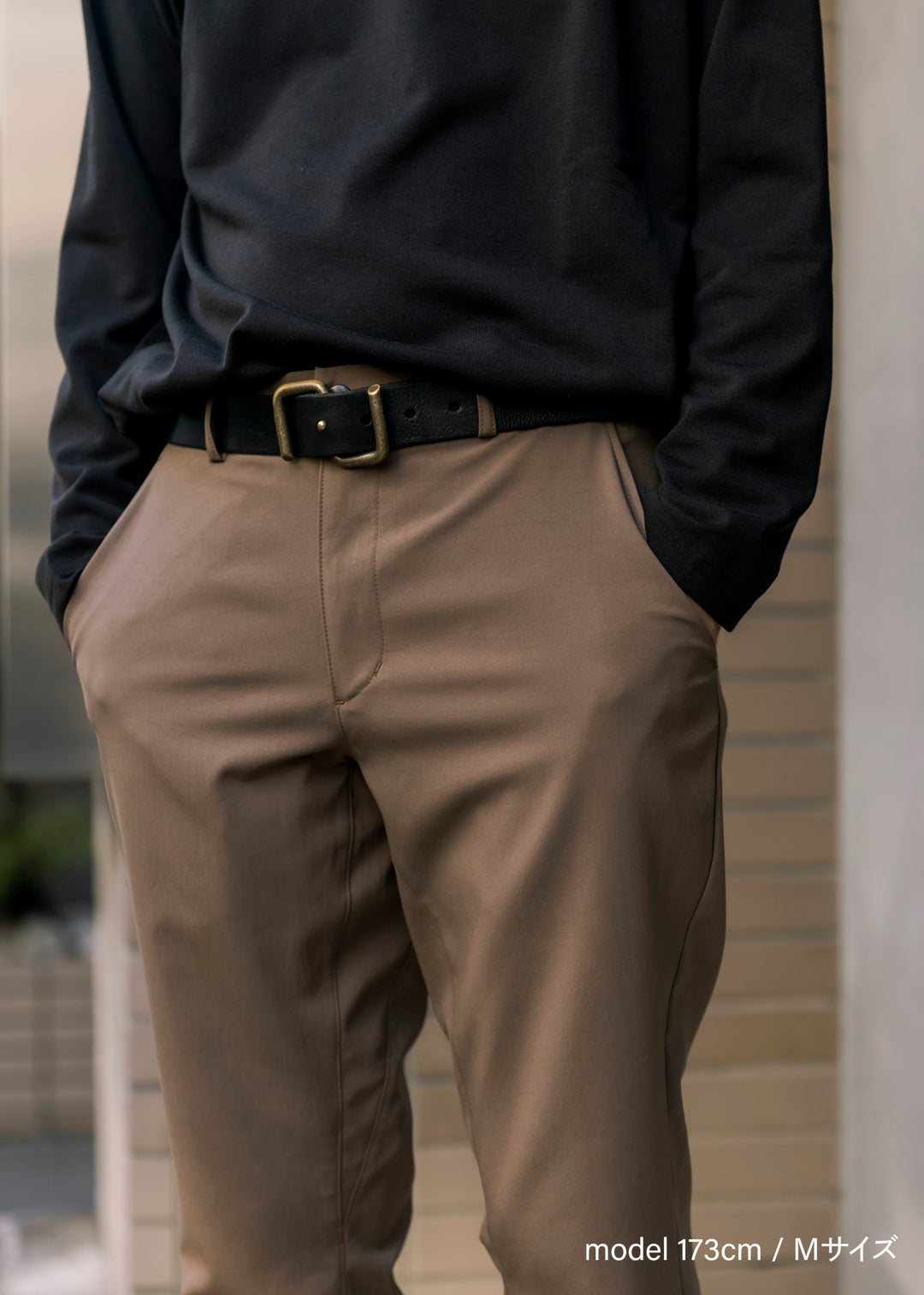 LOEFF ダブルプリーツスラックス　ブラウン Perfect Suit FActory スラックス TWセットアップ パンツ 無地調