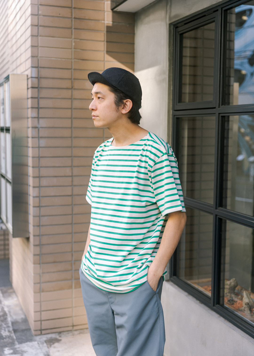 BRING DRYCOTTONY ボートネックシャツ 吸水速乾/着る除湿】 ボートネックTシャツ - BRING