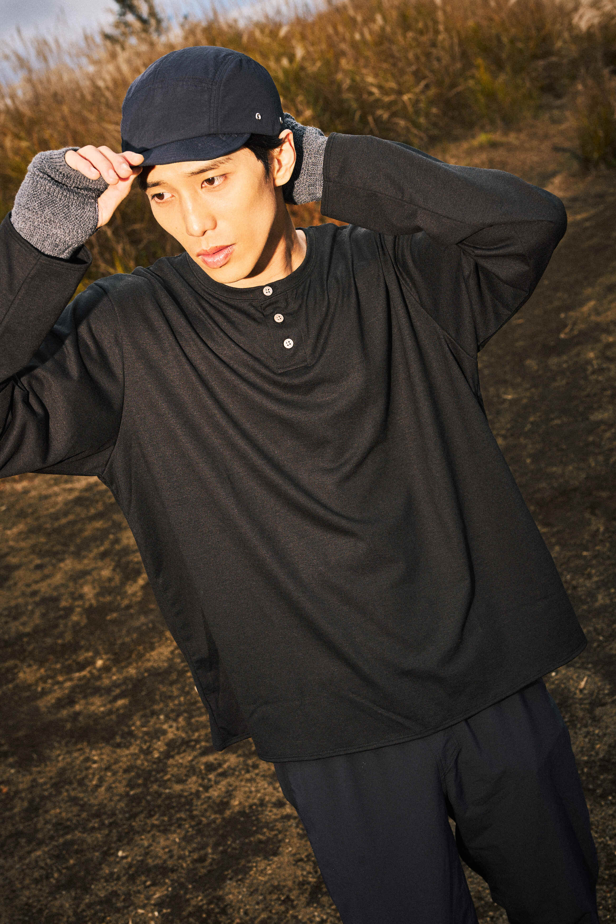 WUNDERWEAR ヘンリーネックロングスリーブTシャツ | BRING（ブリング