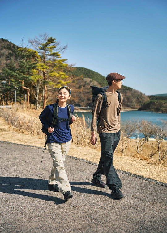 Navy/model:162cm 着用サイズ:M　Khaki/model:186cm 着用サイズ:XL