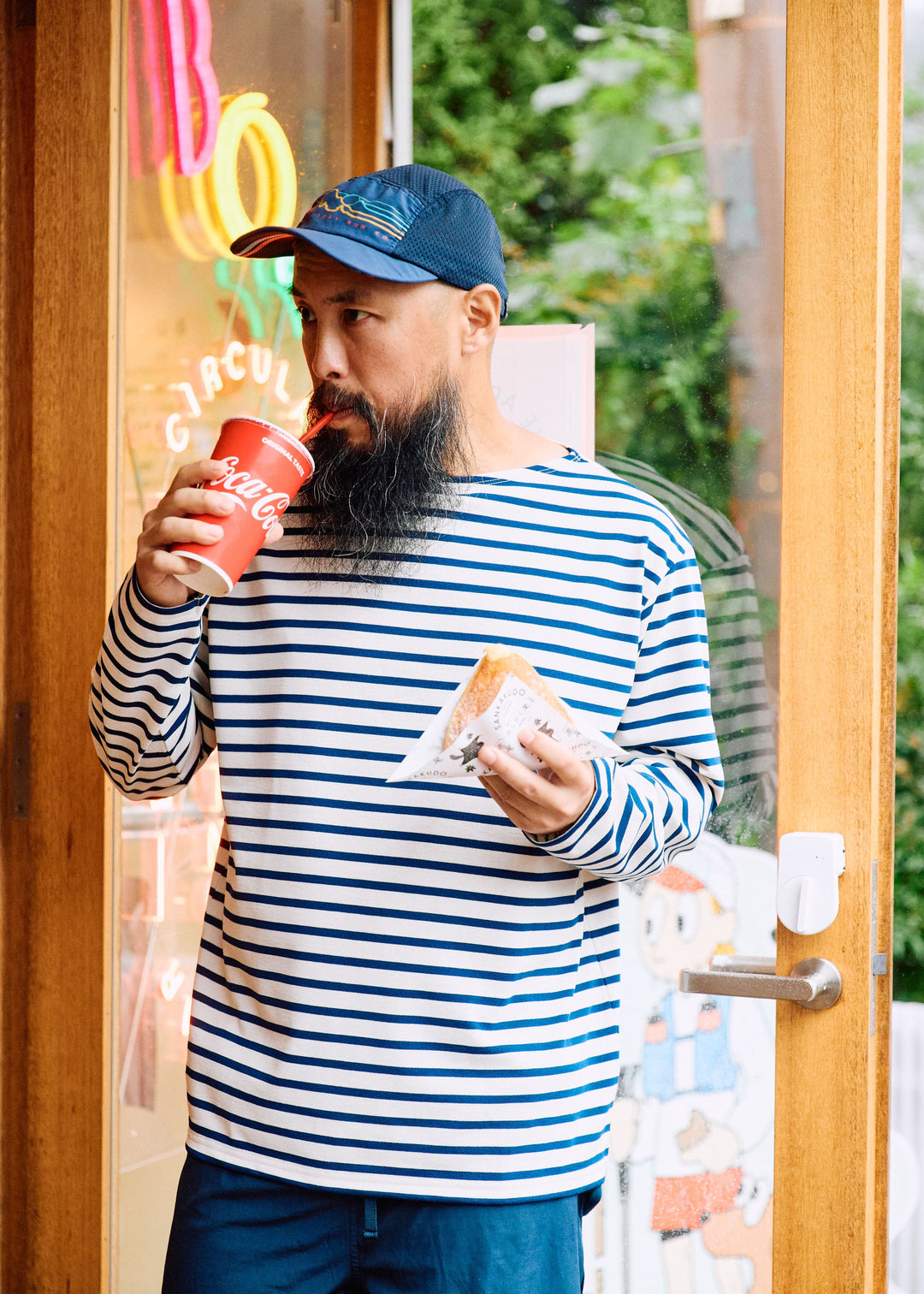 Ecru×Navy / model:171cm 着用サイズ:M-L