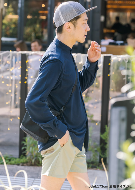 DRYCOTTONY スタンドカラーシャツ