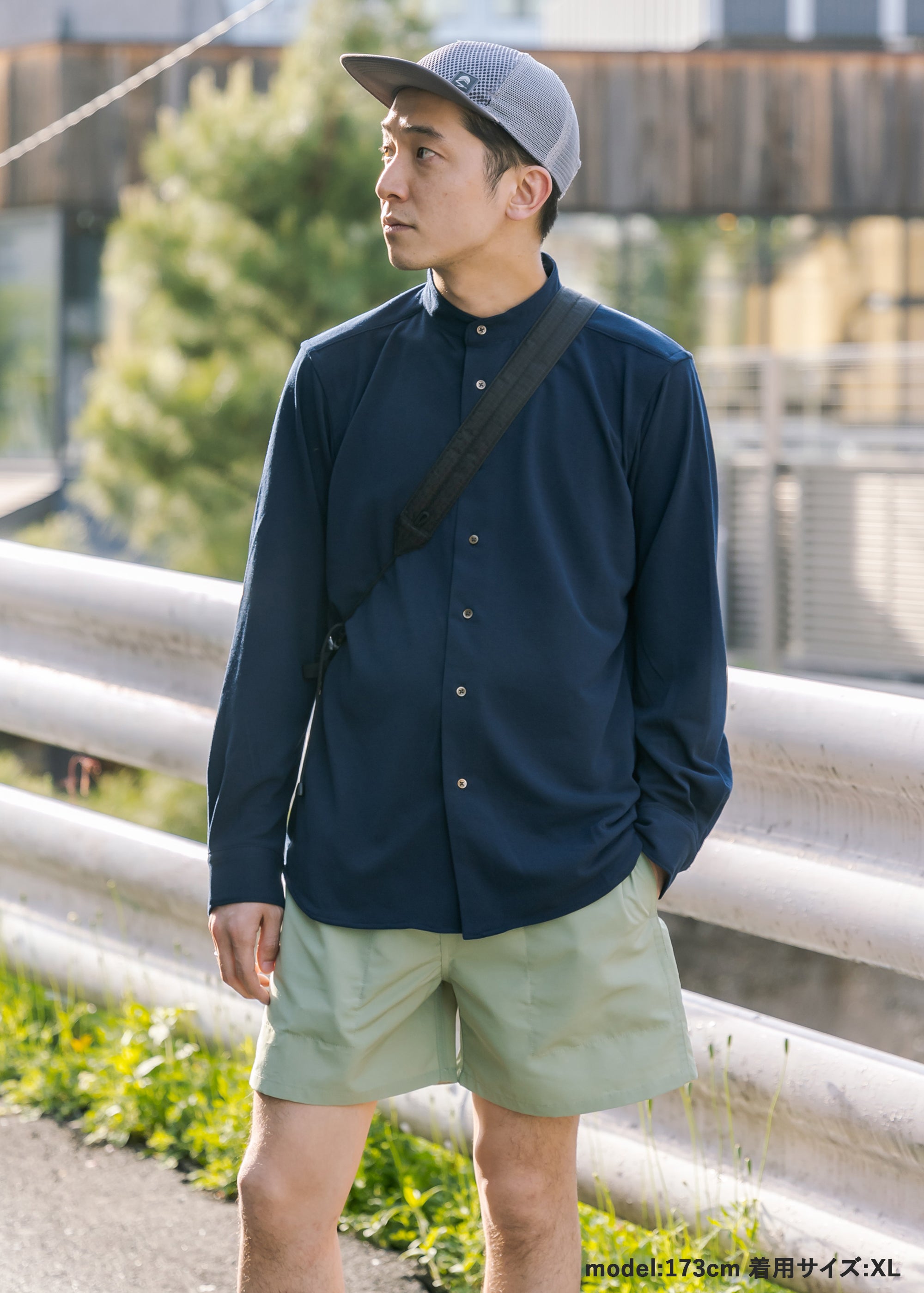 DRYCOTTONY STAND COLLAR SHIRT （ドライコットニースタンドカラー