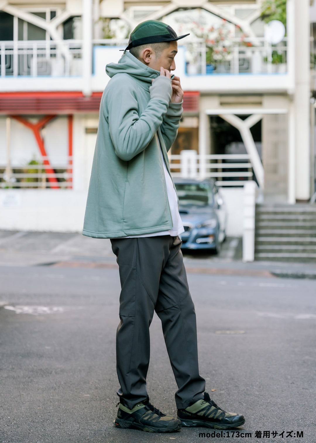 WUNDERWEAR スウェットラグランスリーブフーディー