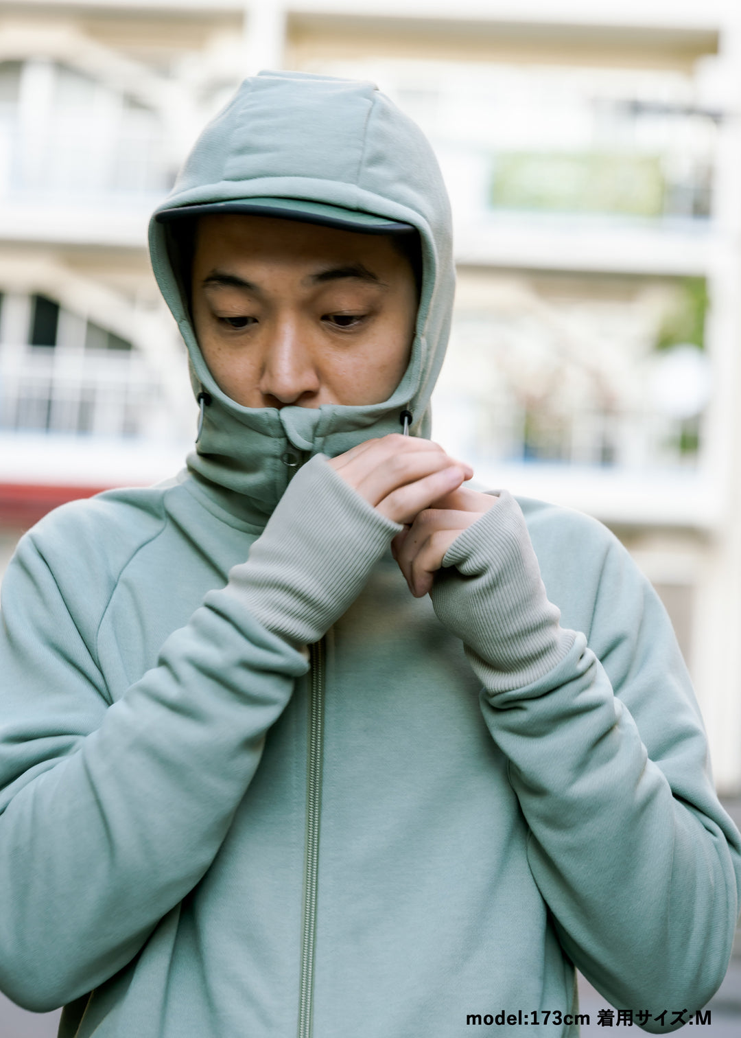 WUNDERWEAR スウェットラグランスリーブフーディー