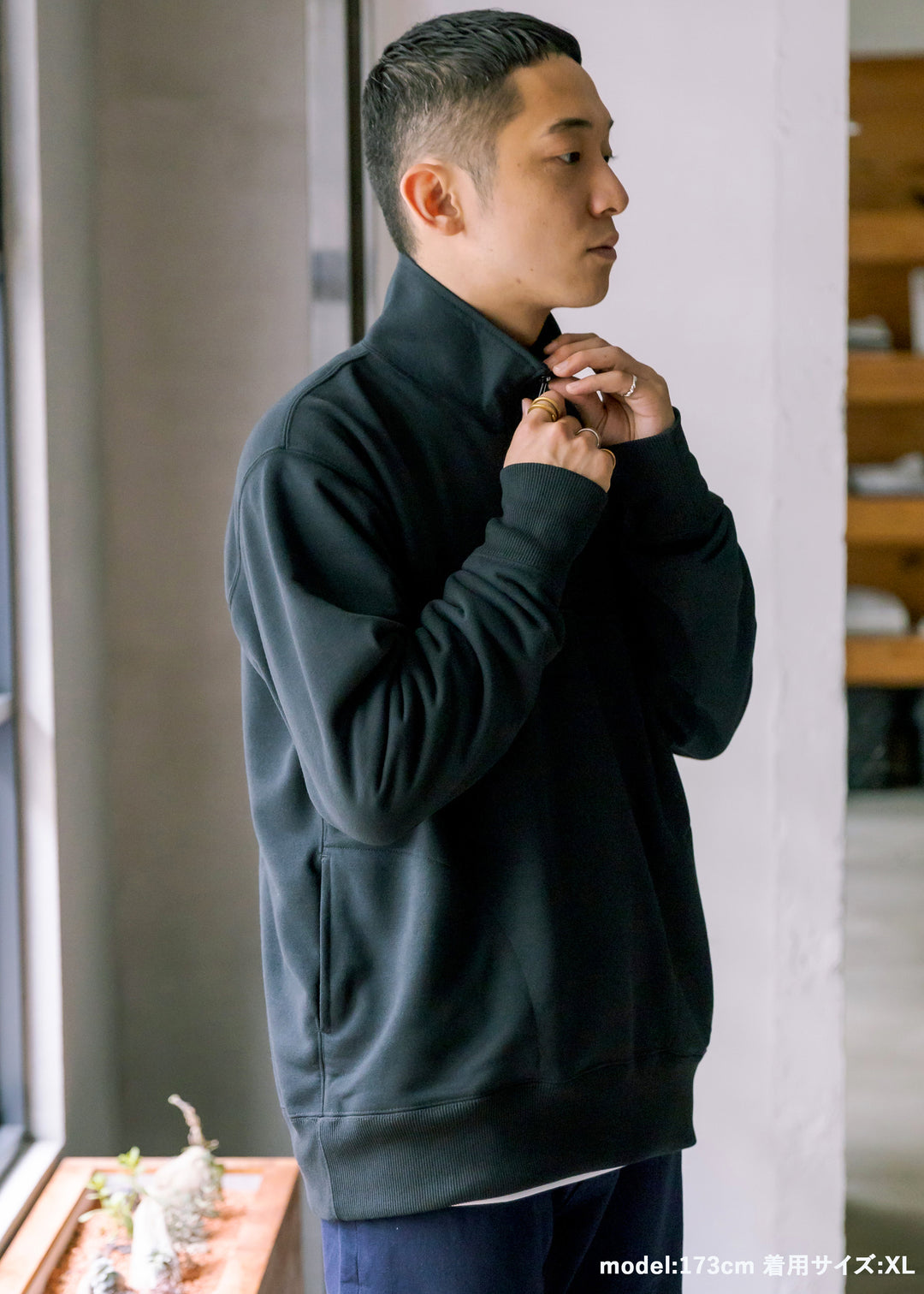 DRYCOTTONY スウェットハーフジッププルオーバー